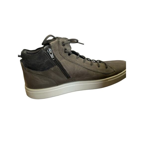 ECCO Men's Kyle Hi-Top Waterproof Hydromax Sneaker Gray Leather Mens size 47 - Picture 5 of 10